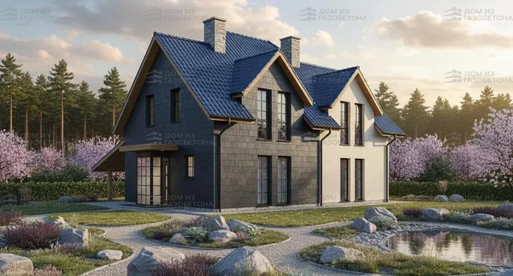 Проект Двухэтажный дом 11 на 12, 146 м2