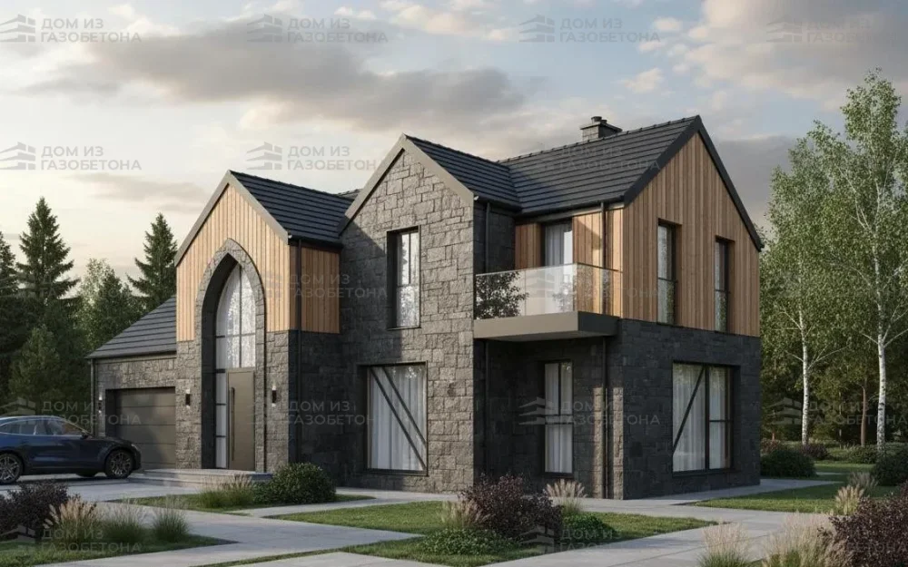 Проект Двухэтажный дом 34 на 13, 402 м2