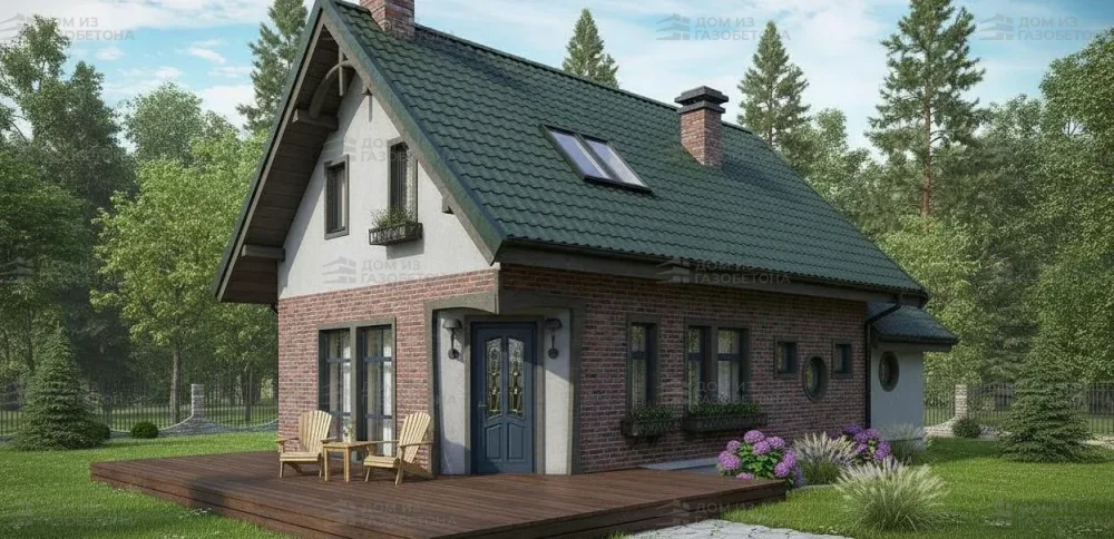 Проект Двухэтажный дом 13 на 9, 121 м2