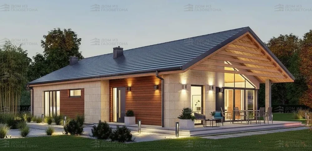 Проект Одноэтажный дом 19 на 10, 157 м2