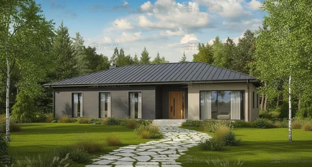 Проект Одноэтажный дом 17 на 13, 154 м2