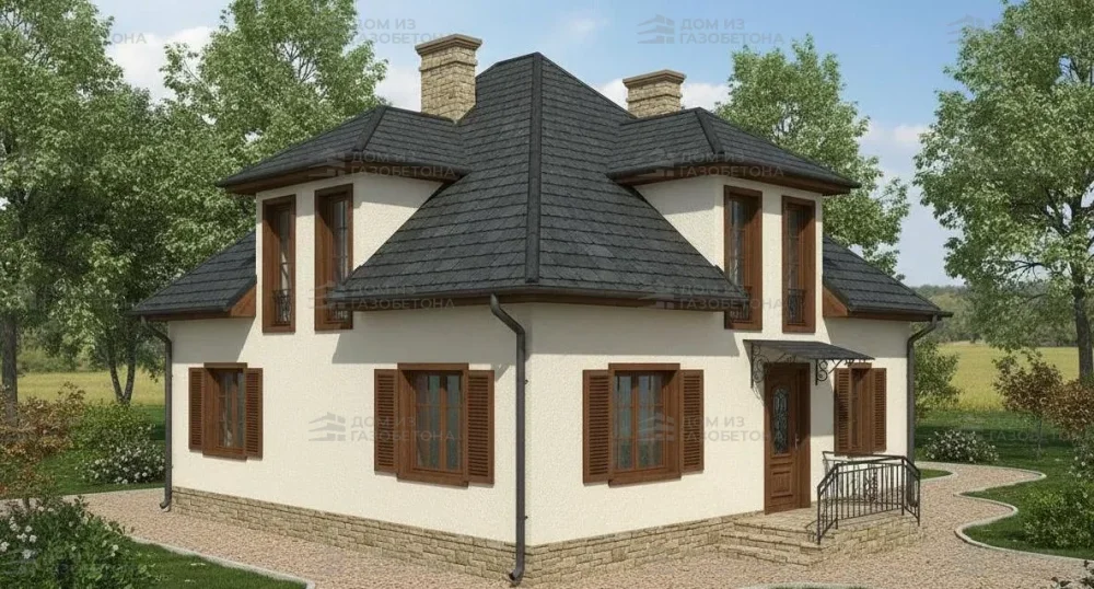 Проект Двухэтажный дом 12 на 9, 149 м2