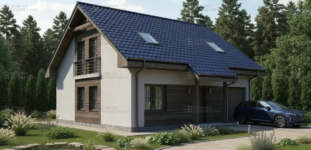 Проект Двухэтажный дом 10 на 10, 123 м2