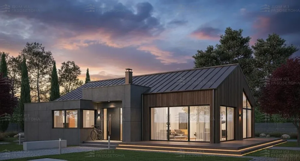 Проект Одноэтажный дом 14 на 12, 127 м2