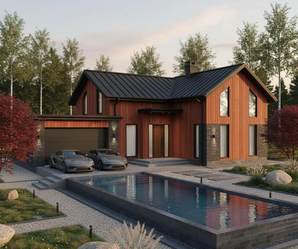 Проект Одноэтажный дом 21 на 17, 188 м2