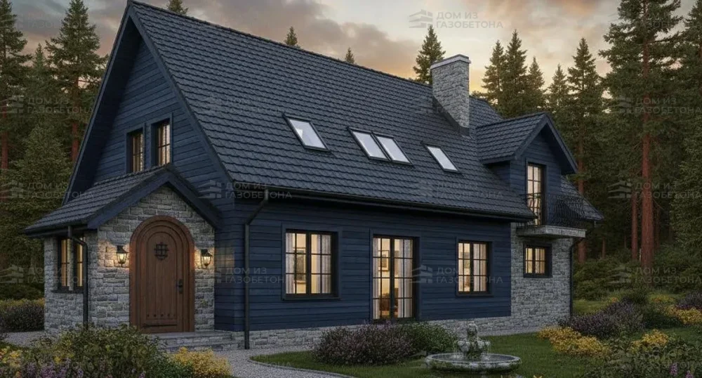 Проект Двухэтажный дом 13 на 10, 156 м2